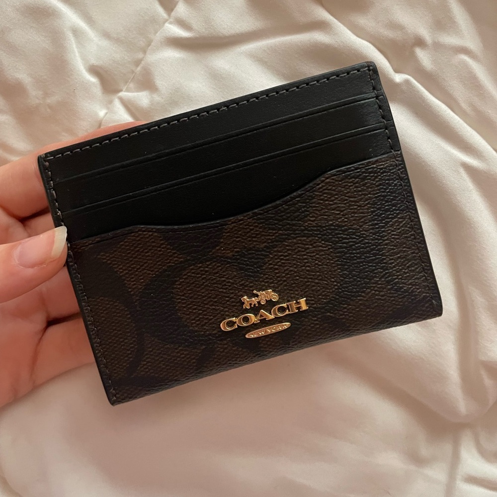 Coach Signature Canvas ID card case